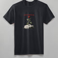GREW ANYWAY heavyweight tee in black, back, rose growing out of cracked stone